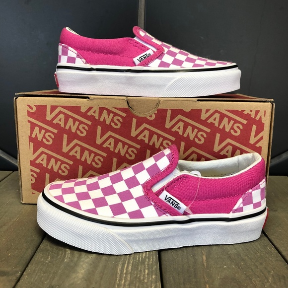 Vans Other - Kids Vans Classic Slip-On Checkerboard Raspberry